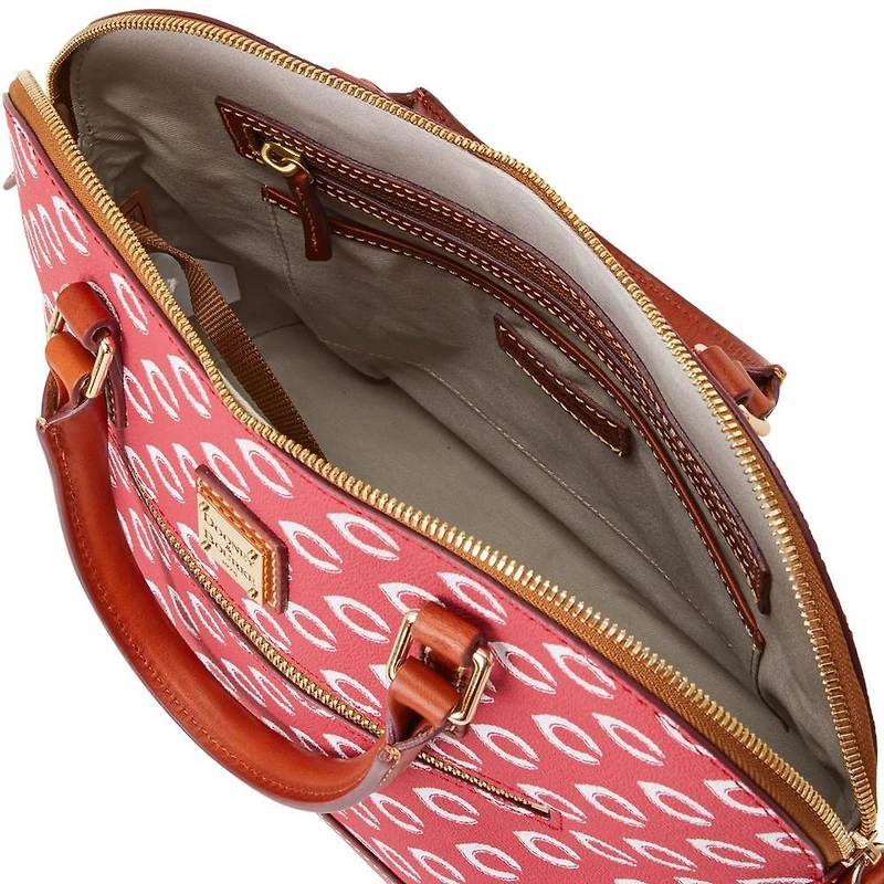 Dooney & Bourke Cincinnati Reds Signature Dôme Zip Satchel Purse