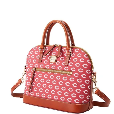 Dooney & Bourke Cincinnati Reds Signature Dôme Zip Satchel Purse