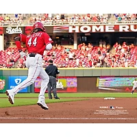 Photographie non signée du premier home run de La MLB d'Elly Cruz des Reds Cincinnati
