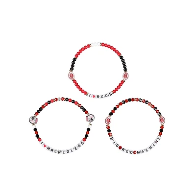 Lot de 3 bracelets d'amitié FOCO des Reds de Cincinnati