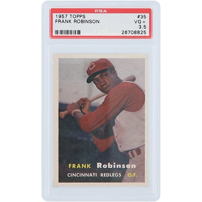 Carte 3,5 PSA authentifiée Topps #35 des Reds de Cincinnati de Frank Robinson 1957