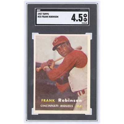 Carte de recrue authentifiée 4.5 de Frank Robinson Cincinnati Reds 1957 Topps #35 SGC