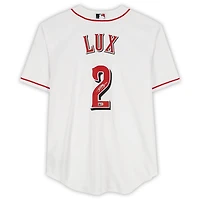Maillot Nike blanc dédicacé par Gavin Lux des Reds de Cincinnati