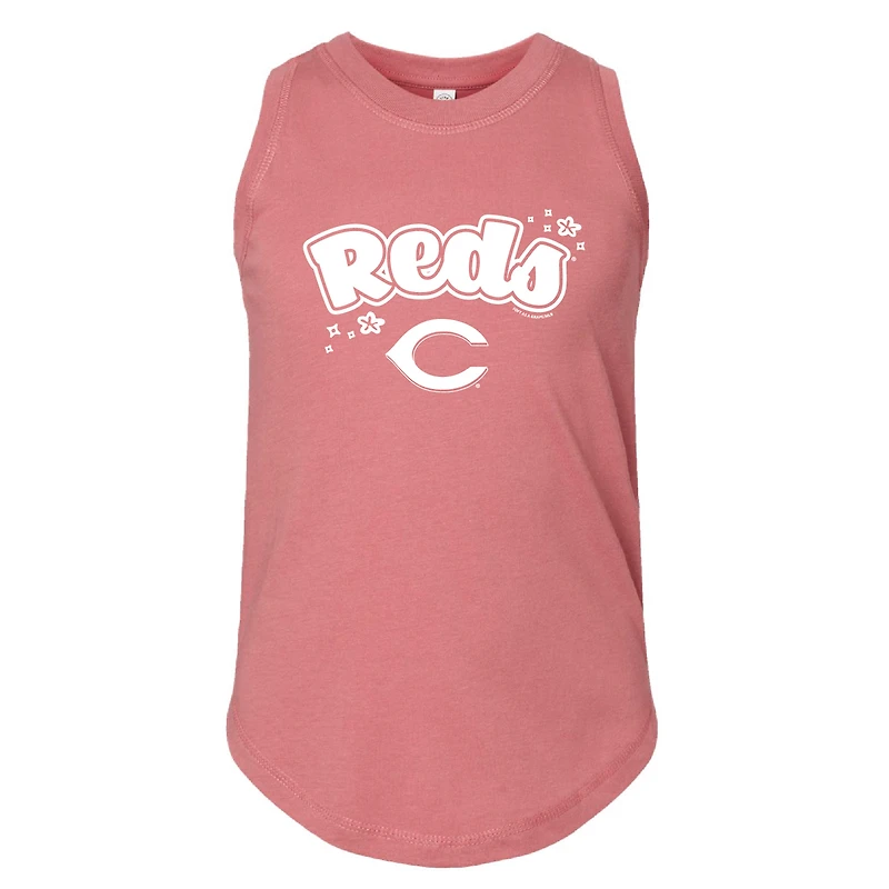 Débardeur rose tendre pour filles, motif Cincinnati Reds