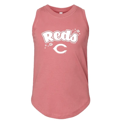 Débardeur rose tendre pour filles, motif Cincinnati Reds