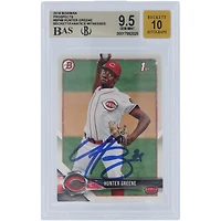 Carte autographiée 2018 Bowman Prospects #BP48 Beckett Fanatics Witnessed Authenticated 9.5/10 de Hunter Greene Cincinnati Reds