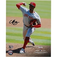 Photographie de 8'' x 10'' autographiée par Hunter Greene des Reds de Cincinnati