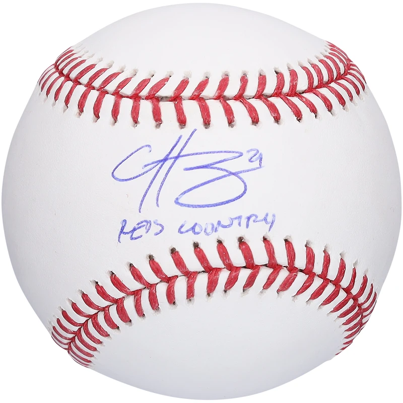 Baseball autographié par Hunter Greene des Cincinnati Reds avec l'inscription « Reds Country »