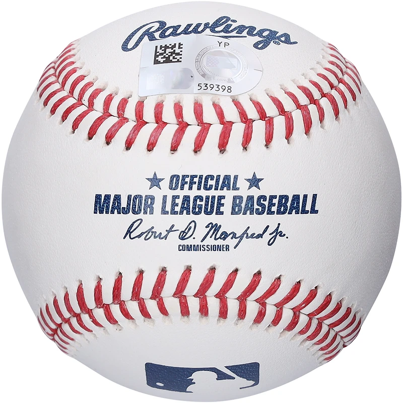 Hunter Greene, joueur des Cincinnati Reds, a autographié une balle de baseball Rawlings avec l'inscription « MLB Debut 4-10-22 »