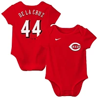 Body Nike Elly de La Cruz rouge pour bébé avec nom et numéro des Reds Cincinnati
