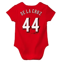 Infant Nike Elly De La Cruz Red Cincinnati Reds Name & Number Fuse Bodysuit