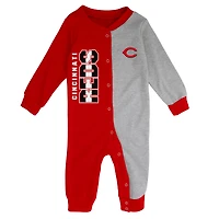 Infant Red/Heather Gray Cincinnati Reds Halftime Sleeper