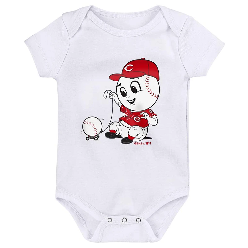 Ensemble de 3 bodys Cincinnati Reds Born To Win pour bébé, rouge/blanc/gris