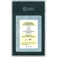 Carte autographiée de Joe Boyle (Reds de Cincinnati) 2020 Bowman Chrome Draft, impression jaune, numéro CDA-JBO, numéro 1/1, authentifiée SGC.