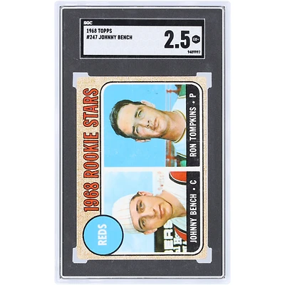 Johnny Bench Cincinnati Reds 1968 Topps #247 SGC Authenticated 2.5 Rookie Card