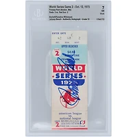Johnny Bench Cincinnati Reds 1975 World Series Game 2 Beckett Fanatics Witnessed Authenticated 7/10 Ticket from October 12, 1975
