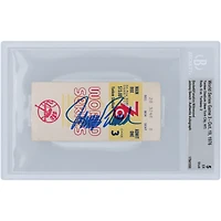 Billet autographié par Johnny Bench des Cincinnati Reds pour le match 3 des World Series 1976, dont les fans de Beckett ont été témoins. Billet authentifié du 19 octobre 1976