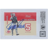 Johnny Bench Cincinnati Reds Autographed 2003 Fleer Flair Greats Classic Numbers Jersey Relic #JB Beckett Fanatics Witnessed Authenticated 10 Card 
