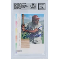 Johnny Bench Cincinnati Reds Autographed 2003 Topps Gallery Artifacts Bat Relic #AR-JBE Beckett Fanatics Witnessed Authenticated 10 Card 