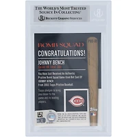 Johnny Bench Cincinnati Reds Autographed 2003 Topps Pristine Bomb Squad Bat Relic #PBS-JB Beckett Fanatics Witnessed Authenticated Card 