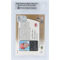 Johnny Bench Cincinnati Reds Autographed 2003 Upper Deck Authentics Threads of Time Jersey Relic #TT-JB Beckett Fanatics Witnessed Authenticated Card 