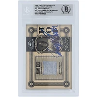Johnny Bench Cincinnati Reds Autographed 2005 Donruss Timeless Treasures HOF Materials Jersey Relic #HOF-43 #/50 Beckett Fanatics Witnessed Authenticated Card