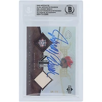 Johnny Bench Cincinnati Reds Autographed 2005 Upper Deck Artifacts Rainbow Jersey Relic #BE #/99 Beckett Fanatics Witnessed Authenticated Card