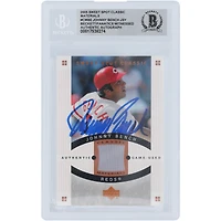 Johnny Bench Cincinnati Reds Autographed 2005 Upper Deck Sweet Spot Classic Jersey Relic #CM-BE Beckett Fanatics Witnessed Authenticated Card