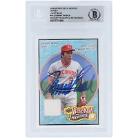 Johnny Bench Cincinnati Reds Autographié 2008 Upper Deck Baseball Heroes Light Blue Jersey Relic #50 #/200 Beckett Fanatics Witnessed Authenticated Card