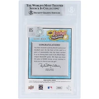 Johnny Bench Cincinnati Reds Autographed 2008 Upper Deck Baseball Heroes Light Blue Jersey Relic #50 #/200 Beckett Fanatics Witnessed Authenticated Card