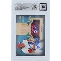 Johnny Bench Cincinnati Reds Autographed 2011 Topps Tier One Top Shelf Bat Relic #TSR19 #/399 Beckett Fanatics Witnessed Authenticated 10 Card