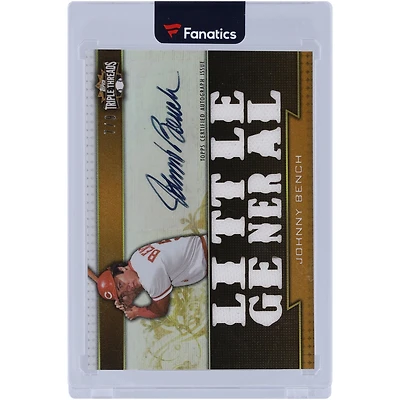 Johnny Bench Cincinnati Reds Autographed 2011 Topps Triple Threads Game Used Relic #TTAR-156 #7/9 Card