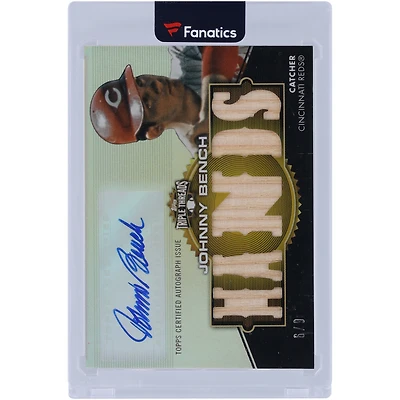 Carte relique autographiée par Johnny Bench des Cincinnati Reds 2012 Topps Triple Threads utilisée en jeu #TTAR-241 #6/9