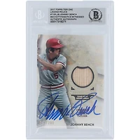 Johnny Bench Cincinnati Reds Autographed 2017 Topps Tier One Legends Bat Relic #T1RL-JB #/200 Beckett Fanatics Witnessed Authenticated Card 