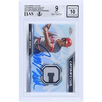 Johnny Bench Cincinnati Reds Autographed 2021 Topps Chrome Captain's Cloth Relic #CCR-JB Beckett Fanatics Witnessed Authenticated 9/10 Card