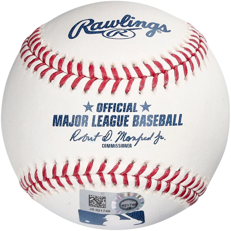 Balle de baseball autographiée par Johnny Bench des Reds de Cincinnati avec inscription « MVP de la Ligue nationale 1970 et 1972 ».