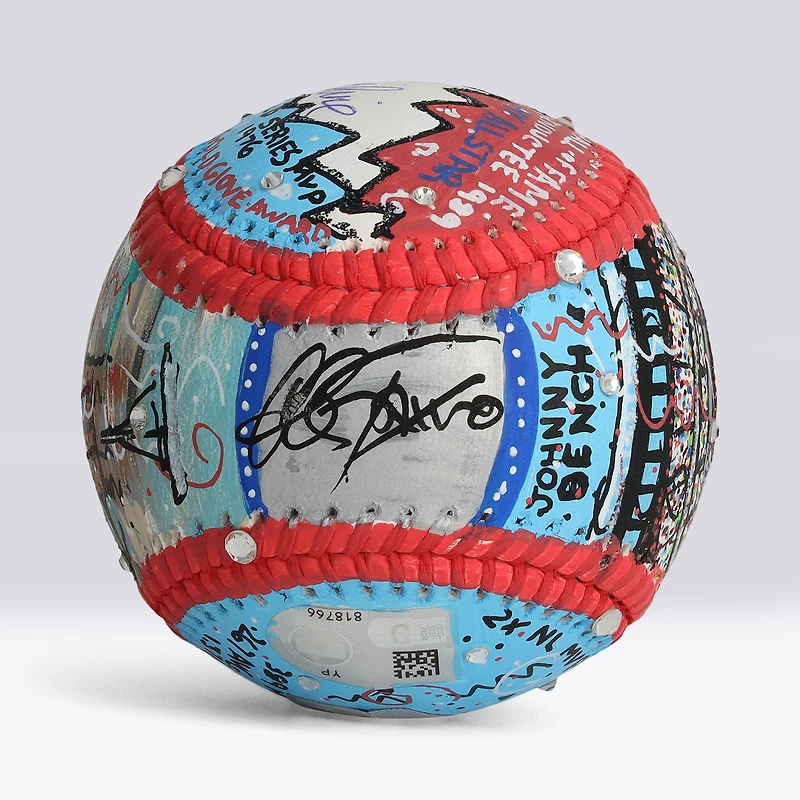 Johnny Bench Cincinnati Reds Autographed Baseball with "Big Red Machine" Inscription - Art by Charles Fazzino - NF70445464