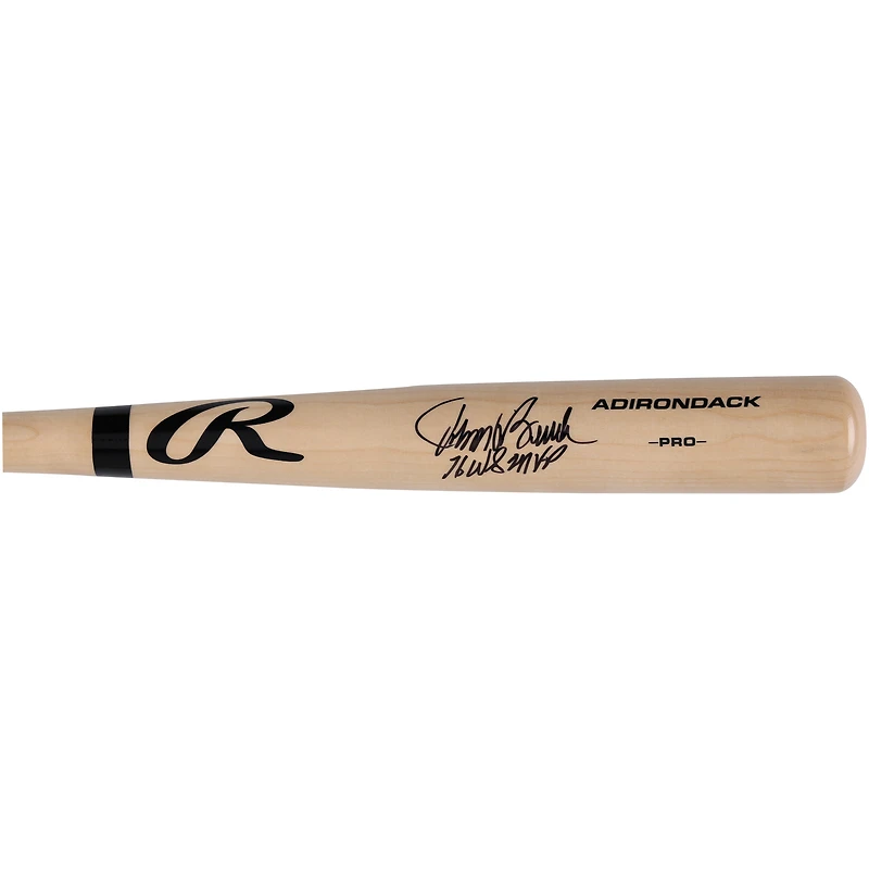 Johnny Bench Cincinnati Reds Autographed Blonde Rawlings Pro Bat wit "76 WS MVP" Inscription
