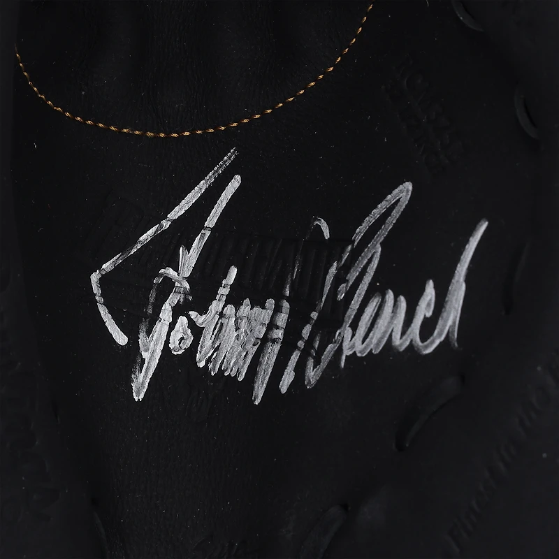 Gant de receveur Rawlings autographié par Johnny Bench des Cincinnati Reds