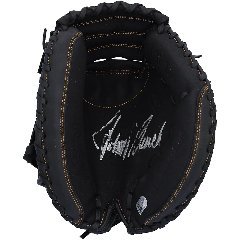 Gant de receveur Rawlings autographié par Johnny Bench des Cincinnati Reds