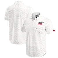 Chemise boutonnée imprimée pour homme Darius Rucker Collection by Fanatics, couleur crème, des Cincinnati Reds
