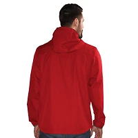 Men's G-III Sports by Carl Banks  Red Cincinnati Reds Double Play Hooded Lightweight Full-Zip Jacket