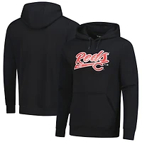 Sweat à capuche en polaire noir Levelwear Cincinnati Reds Podium pour homme