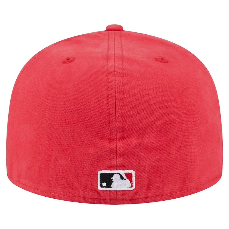 Men's New Era  Red Cincinnati Reds Championship Side Flag A-Frame 59FIFTY Fitted Hat