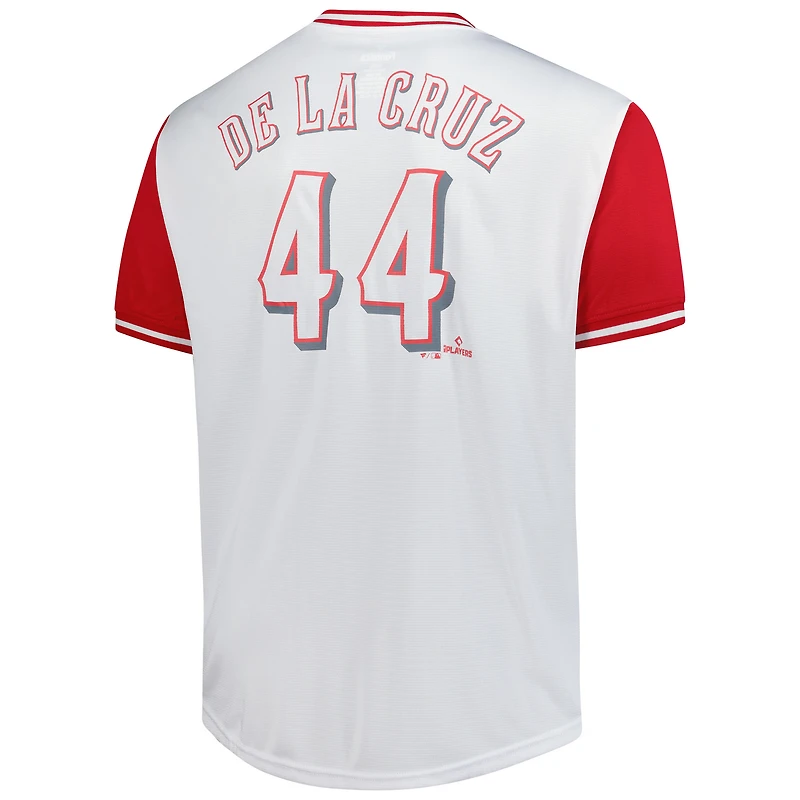 Men's Profile Elly De La Cruz White Cincinnati Reds Big & Tall Birdeye T-Shirt