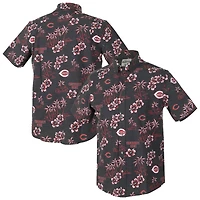 Men's Reyn Spooner  Black Cincinnati Reds Kekai Performance Button-Up Top