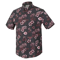 Men's Reyn Spooner  Black Cincinnati Reds Kekai Performance Button-Up Top