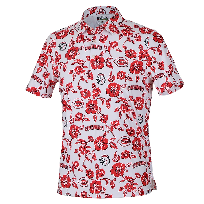 Polo Performance Pua blanc Reyn Spooner des Cincinnati Reds pour homme