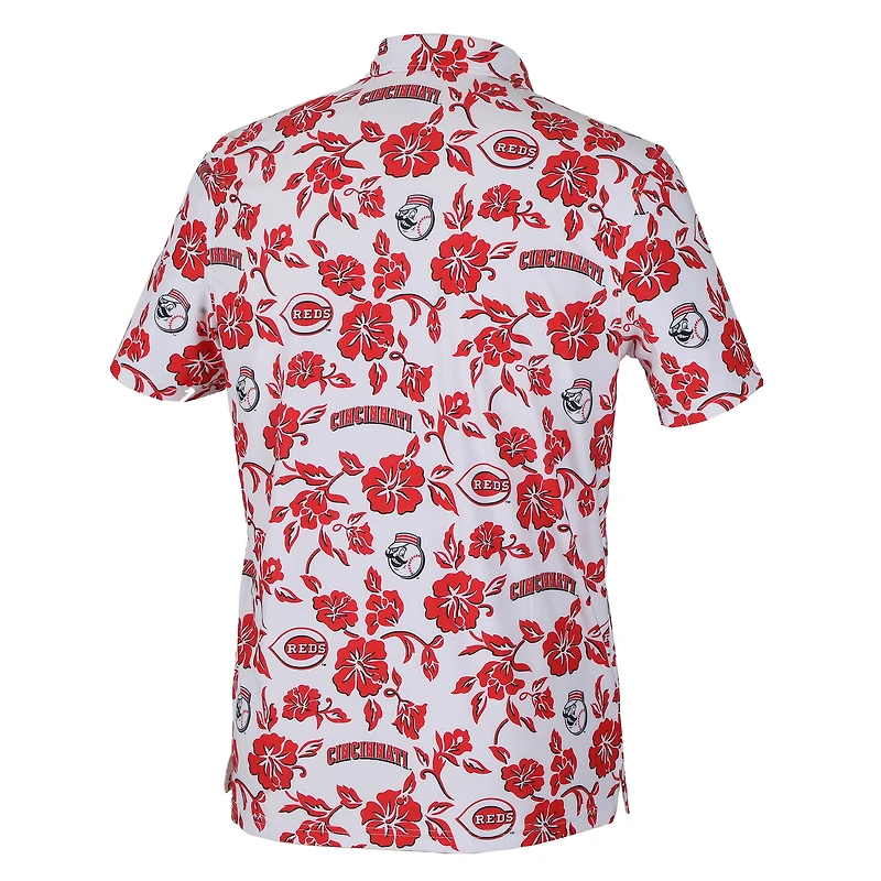 Polo Performance Pua blanc Reyn Spooner des Cincinnati Reds pour homme