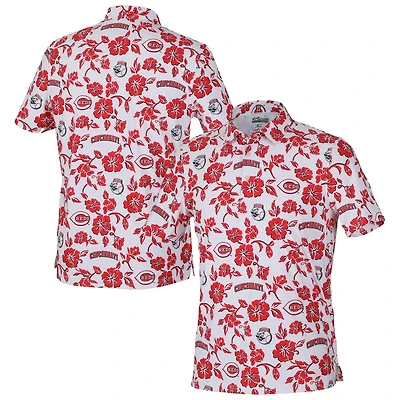 Polo Performance Pua blanc Reyn Spooner des Cincinnati Reds pour homme